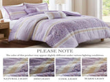 5 PCS Full/Queen Seersucker Comforter Set with Throw Pillows B035P366534