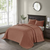 3 Piece Reversible Quilt Set Clay Red Full/Queen B035P266675