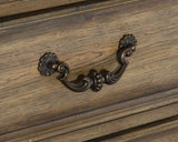 Traditional Vintage Style 1pc Nightstand of 3 Drawers Metal Hardware Weathered Pecan Finish Classic B011P186802