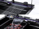 Pull-out Facuet Single Bowl Sink Kitchen Vegetable Sink 304 Whale Waterfall Sink Stainless Steel 58921169
