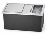 Drop-In Ice Chest, Stainless Steel Ice Storage Box with Sliding Lid and Drain Hose, Ice Bin for 48916164