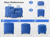 Premium 5-Piece ABS Luggage Set with Diamond Pattern & Reinforced Corners 13837498