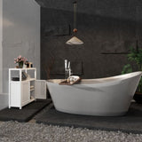 White Large Capacity Bamboo Cabinet Furniture for Bathroom Living Room Bathroom Bamboo W2207P242509