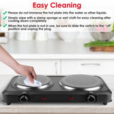 Electric Hot Plate for Cooking,Electric Cooktop 2 Burner,1800W Portable Electric Stove,Glass Cooktop 64421151
