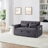 54.33 inch versatile foldable sofa bed in 3 lengths, modern sofa sofa sofa velvet pull-out bed, W2353P252432