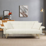 70.1 "futon sofa bed, convertible double sofa bed with folding armrests for living rooms and small W2290P147463