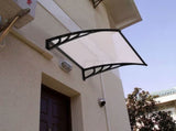 Polycarbonate Door Awning with Black Brackets 08689633
