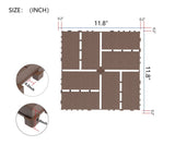 Plastic Interlocking Deck Tiles,44 Pack Patio Deck Tiles,12"x12" Square Waterproof Outdoor All W206P151695