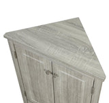 ZNTS Oak Triangle Bathroom Storage Cabinet with Adjustable Shelves, Freestanding Floor Cabinet for Home 45261671