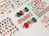 30sheet GlossyBlossom 3D Christmas Nail Stickers Korean Made Holiday Nail Art Decals for Festive 76464400