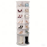 7 Tier Rotating Rack, High Bottom Design Rotating Rack Tower, Free Standing 360&deg Spinning 72785229
