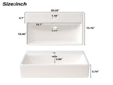 20.28'' Black Modern Bathroom Vanity with Ceramic Sink, Solid Wood Frame, and Drawer Ideal for N729P277755B