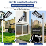 ZNTS Outdoor Commercial LED Solar Street Light IP67 Dusk-to-Dawn Road Lamp 98608039