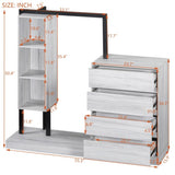 ZNTS Wardrobe with 4 Drawers and 3 Shelves,White N820P196888K