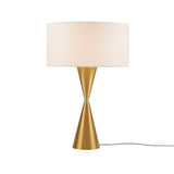 ZNTS Gold Hourglass Metal Table Lamp B035P264537