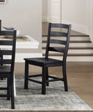 ZNTS Contemporary Black Finish Side Chairs Set of 2 Dining Wooden Kitchen Dining Furniture Casual Style B011P188441