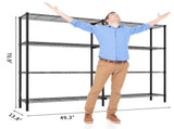 49.2''W Adjustable Storage NSF Wire Shelving Unit Multiple rows Shelving for Storage Rack 58966298