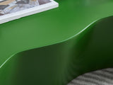 50 Inch Unique Shape Coffee Table Sturdy Fiberglass Tea Table for Living Room No Need Assembly GREEN W876P452391