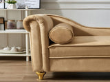 Modern Upholstery Chaise Lounge Chair with Storage Velvet W1097102810