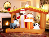 6ft Inflatable Nativity Scene - 6 Built-in LED Lights Weather-Resistant Polyester Xmas Outdoor Decor 92207829