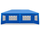 ZNTS 10'x20' Outdoor Party Tent with 6 Removable Sidewalls, Waterproof Canopy Patio Wedding Gazebo, Blue 53823303