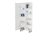 White 1-Door Linen Cabinet B062P175039