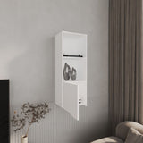Wall Cabinet 43.3" H, with 1 Door and 3 Shelves, White B097P250867