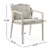 Outdoor Dining Chair Set of 2, Wicker Rattan Woven Patio Chairs, Outdoor Armchair Seating for Patio N768P182296Y