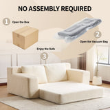 Loveseat Sofa, Comfortable Deep Seat Sofa Bed, Modern Small Corduroy Couch for Living Room 53495549