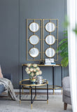 3 Mirror Piece Wall Mirror in Gold Rectangular Frame, Home Wall Decor for Bedroom Living Room, W2078124320