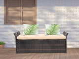 106*52*46cm Iron Frame Can Accommodate Brown Gradient Footstool Locker Rattan Locker 57830251