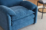 38" Oversized Chenille Lounge Chair - Plush Reading Armchair with Thick Comfort Cushions, High Back W1829P265020