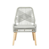 Grey and Weathered Wash Woven Back Side Chairs B062P145460