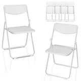 ZNTS 6 Pack Plastic Folding Chairs, Lightweight Stackable Commercial Chairs, Portable Event Seats Indoor 33414404