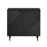 Mirod Modern Minimalist Side Cabinet with Adjustable Shelves ,Stylish Geometric Door Design,Ample N760P221050B