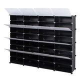 ZNTS 8-Tier Portable 64 Pair Shoe Rack Organizer 32 Grids Tower Shelf Storage Cabinet Stand Expandable 65115046