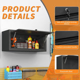 ZNTS Heavy Duty Metal Wall Mounted Tool Storage Cabinet Steel Metal Garage Storage Cabinet for Garage T2398P236482