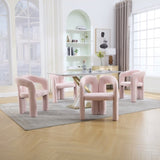 COOLMORE Contemporary Designed Velvet Fabric Upholstered Accent/Dining Chair /Barrel Side Chairs W395P224758