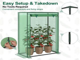 Green Portable Mini Greenhouse 39"x20"x59" Tool-Free Assembly PE Grid Cover Grow Tent for Balcony 84946801