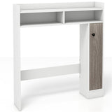 White bathroom cabinet, bathroom storage rack 49442676