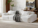 Loveseat Modular Sectional Sofa for Living Room, Comfy Tufted Cloud Floor Couch with 2 Pillows, W5385P455461