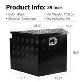 Trailer Tongue Box, Aluminum Alloy Diamond Plate Tongue Box Tool Chest, Heavy Duty Trailer Box W1239125502