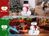 4FT Lighted Snowman Christmas Yard Decorations, Pre-lit Pull Up Snowman with 100 White LEDs, 63276687