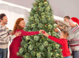 7FT PreLit Artificial Christmas Tree, 1355 Tips PEBlossomTipped Pine Needle & PVC Tree, 500L Warm T3637P598706