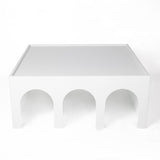 Multifunctional 4-Tier White Book Shelf & Coffee Table for Living Room Bedroom Dining Room Study W1801137471