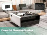 Modern Smart Side Table with Built-in Fridge, Wireless Charging, Temperature Control, Power Socket, W1172P178864