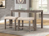 Sora Wood 3-Piece Counter Height Dining Set, Taupe T2574P164803