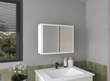 Medicine Cabinet 21.1" H, 1 Door, 4 Shelves, 1 Mirror, White B097P250884