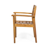 STAMFORD Dining Chairs Set of 2,Acacia Wood Patio Armchair,for Backyard, Poolside, Garden,Teak N762P251941A