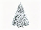 9 FT Snow Flocked Artificial Christmas Tree with 1498 Branch Tips, Hinged PVC Xmas Tree Foldable 32969360